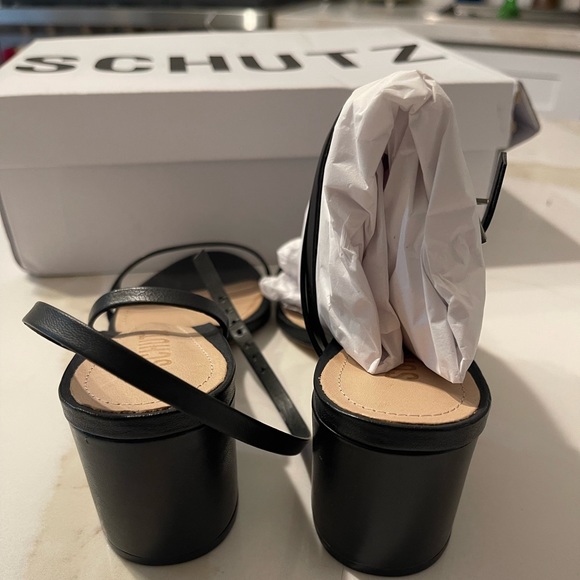 SCHUTZ | Altina Mid Black Block Heels | NWT - Picture 5 of 5